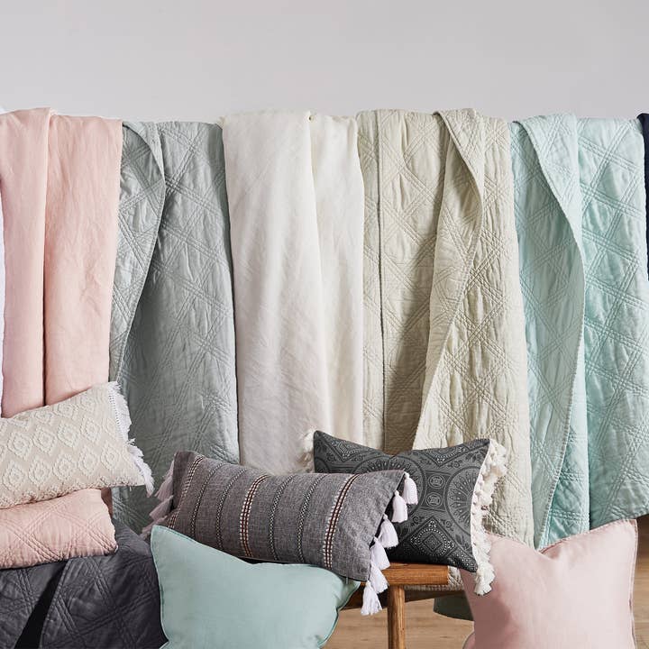 Levtex Home - Wholesale Throw Pillow Cover - French Flax Washed Linen Square Pillow Cover- Set of 219