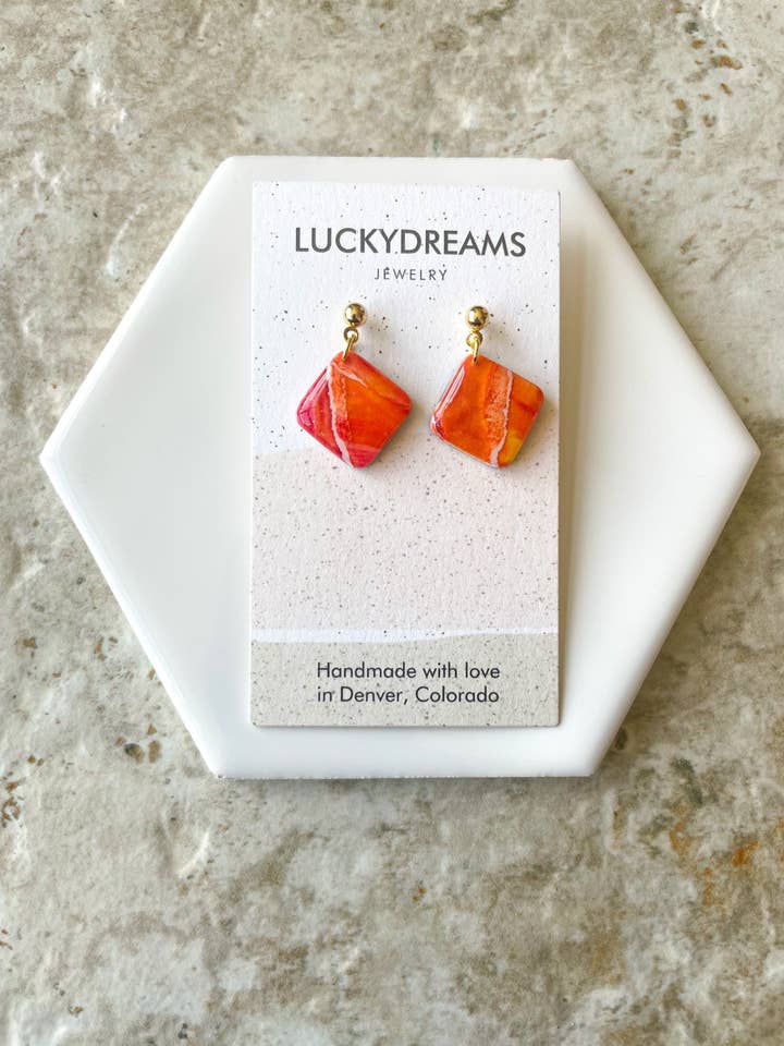 Clay Earrings- The Stevie - Hypoallergenic- Lightweight - Handmade- Statement Jewelry22 for wholesale by LuckyDreams