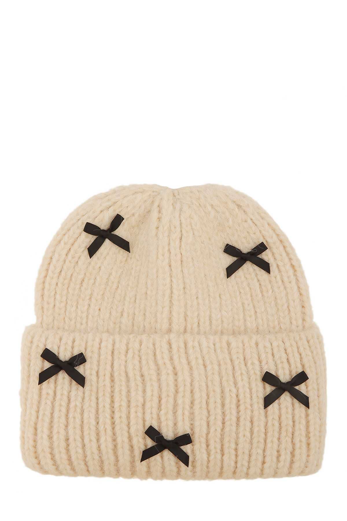 anbfashion - Venta al por mayor Gorro de lana - Mujer - GORRO PEQUEÑO CON LAZO DE SATÉN AHT911181