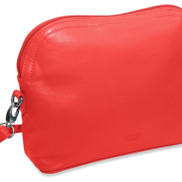 SADDLER - Wholesale Crossbody Bag - Women's - SADDLER BROOKLYN Leather Zip Top Handbag - Adjustable Shoulder Strap, Multiple Pockets - RFID Protected