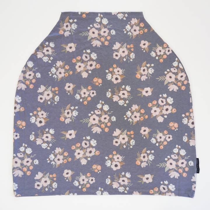 Extra Soft and Stretchy Nursing and Carseat Cover: Midnight Garden for wholesale by Village Baby