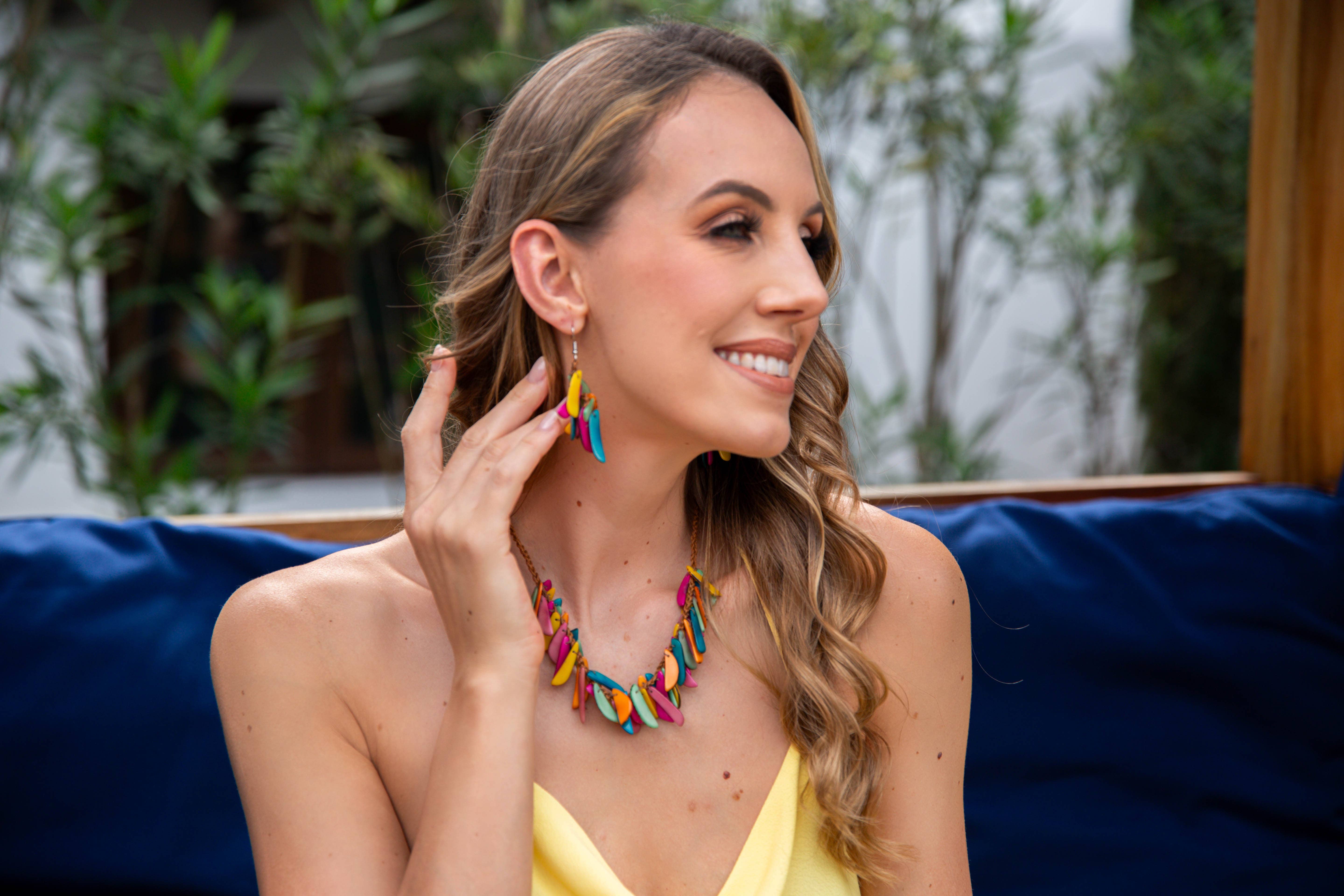 Organic Tagua Jewelry - Wholesale Dangle Earrings - Kendra Earrings7