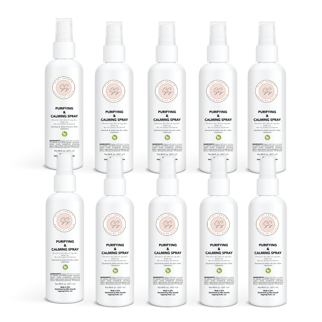 Silky Smooth Sugaring - Wholesale Face & Body Mist/Water - Purifying & Calming Spray (10 Bottles)0