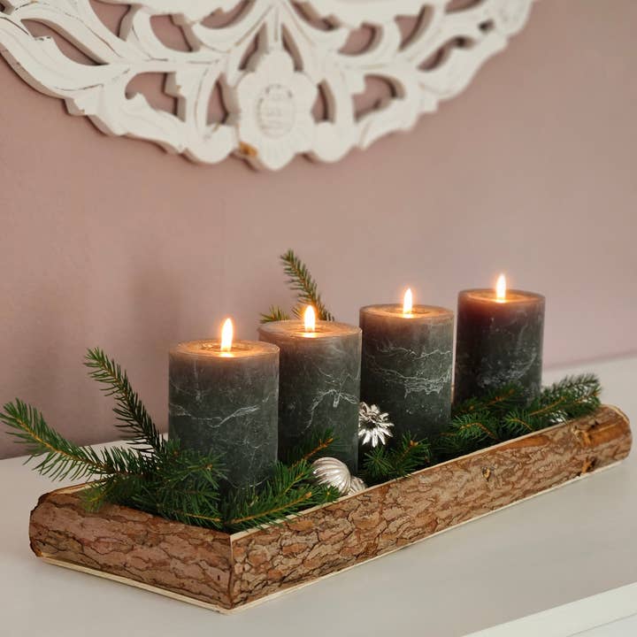 Meinposten – wholesale Decorative tray – Tray Wood Natural Tree Bark Decorative Board Wooden Tray Bowl Serving Board Oblong