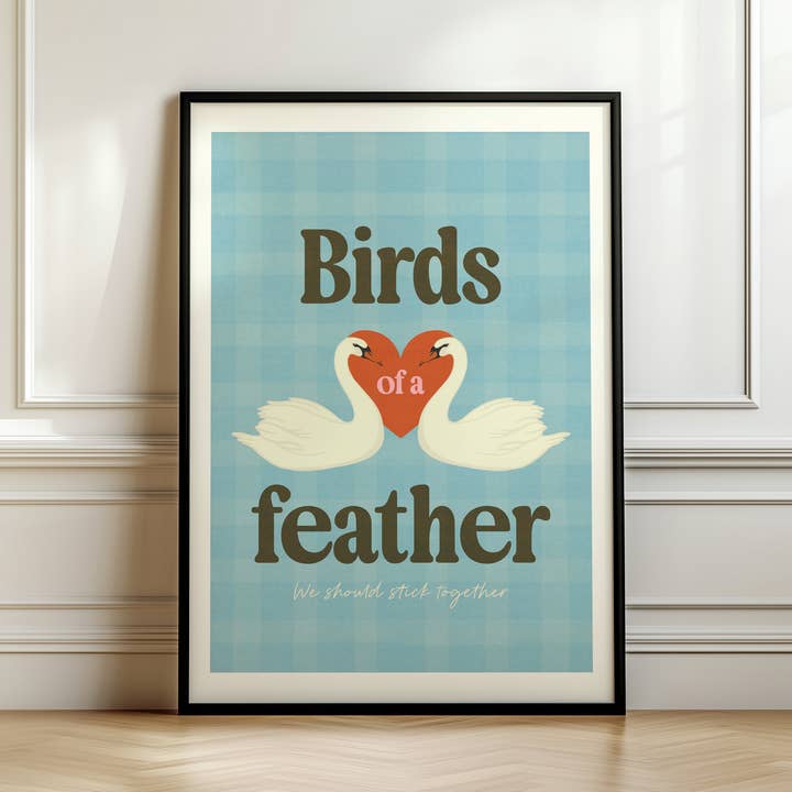Twisted Rebel Designs - Vente Affiche d'art - Impression musicale "Birds Of A Feather"