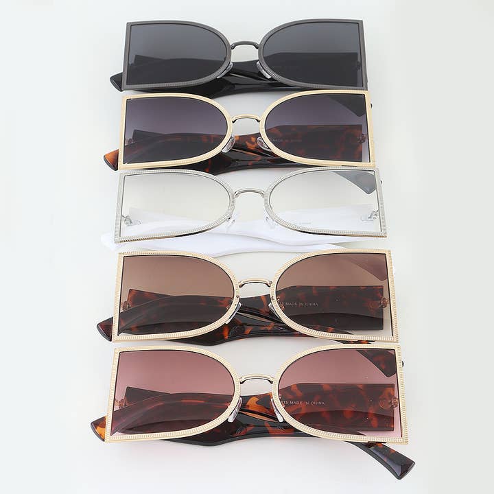 Modern Window Frame Sunglasses for wholesale by 3AM BY H&D ACCESSORIES