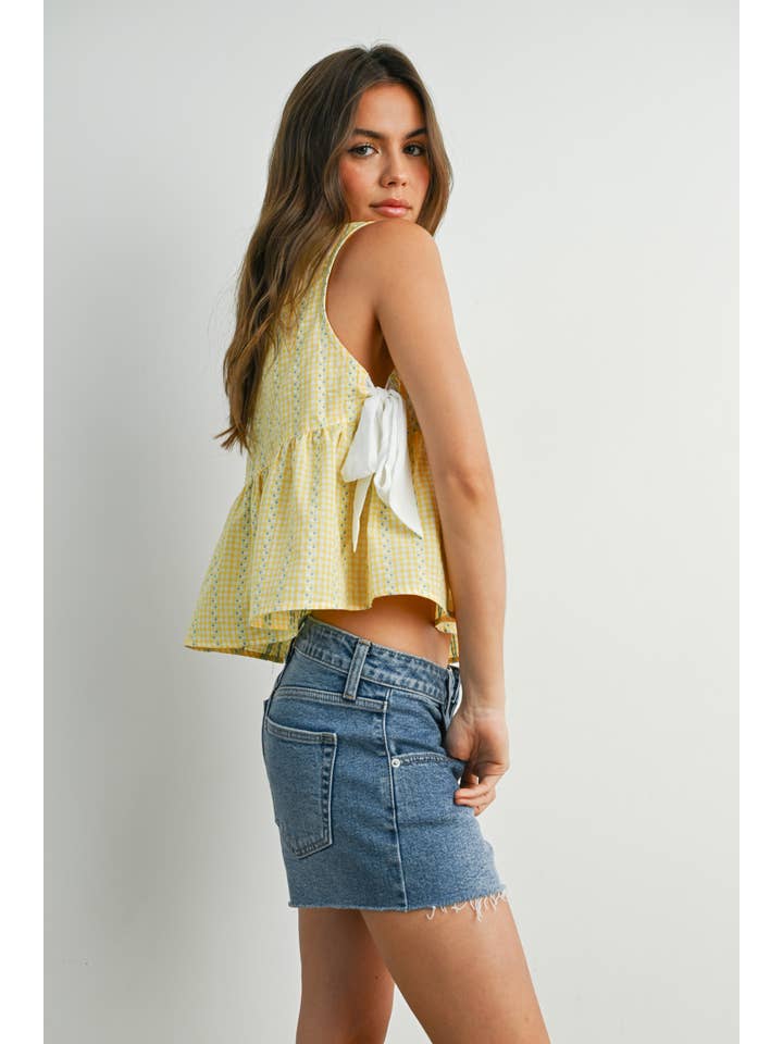 BUTTERMELON - Wholesale Blouse - Women's - Sky Meadow Peplum Top - BMT775016