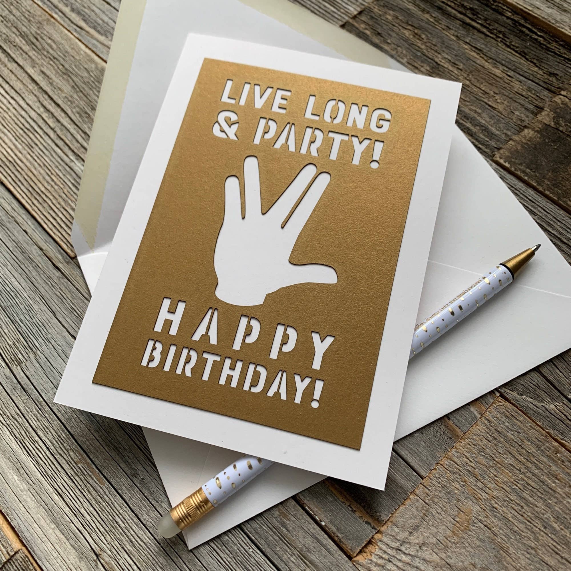 Louise Lauret - Wholesale Birthday Card - Star Trek Spock Live Long & Prosper Birthday Card8