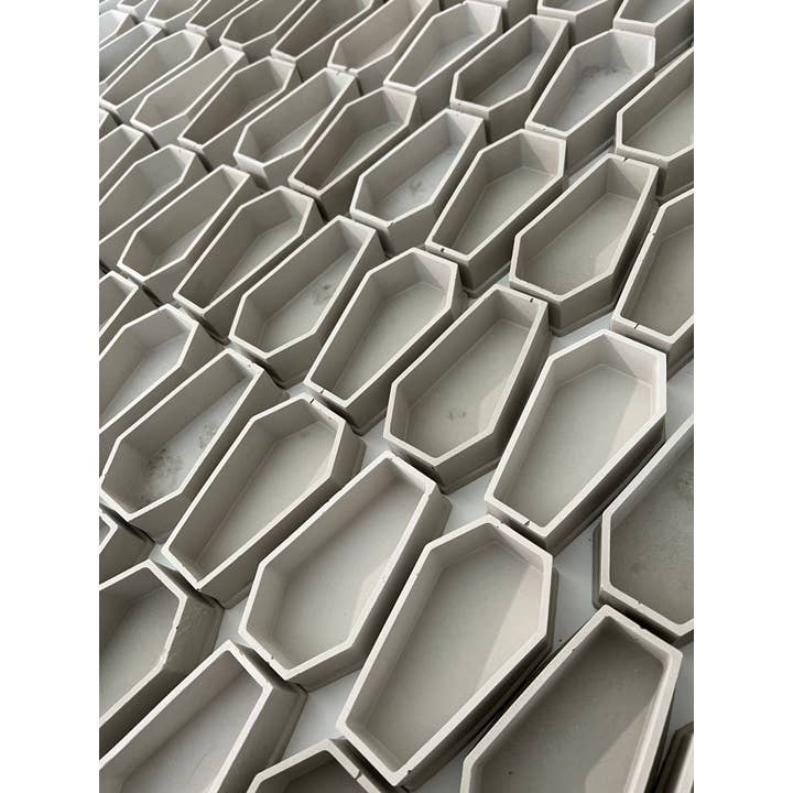 The Herban House LLC - Wholesale Candle Holder - Coffin - Pour Ready (sealed) Concrete Vessels - Empty