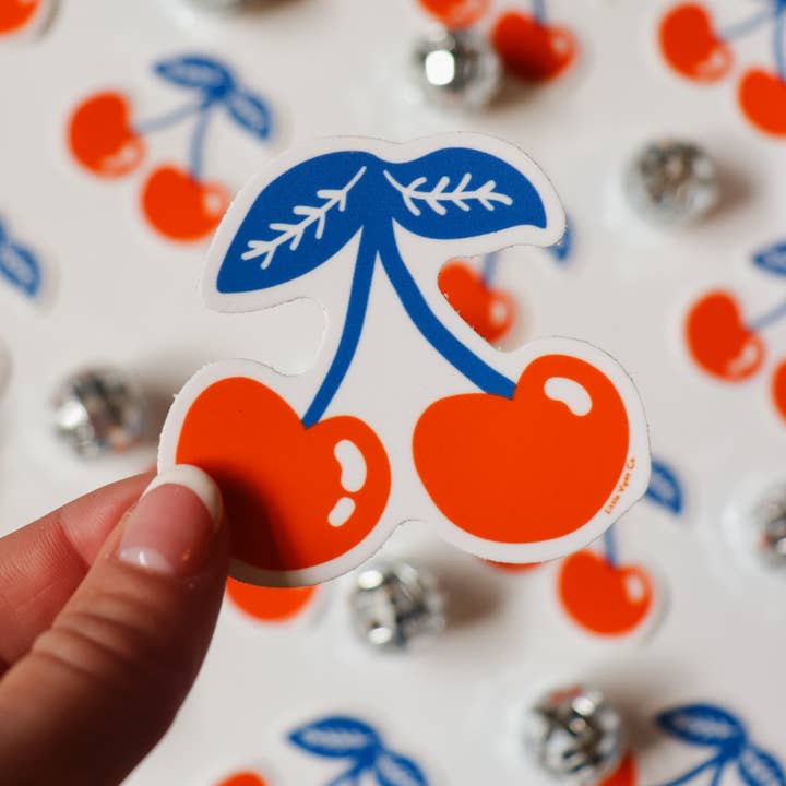 Cutie Cherry Sticker for wholesale by Little Viper Co