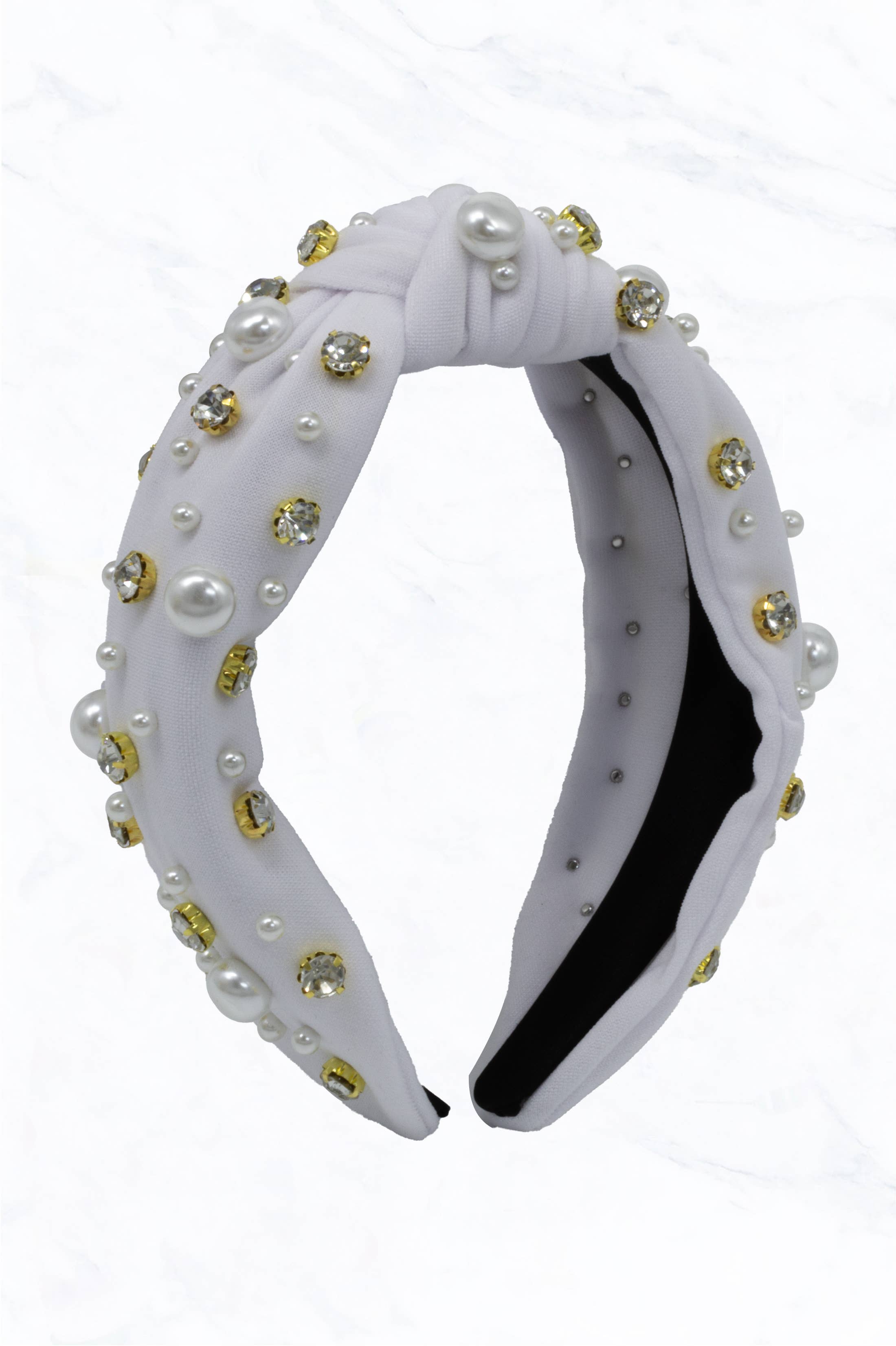 Suzie Q USA – Großhandel Fashion-Stirnband – Damen – Geknotetes Stirnband mit Perlen und Strasssteinen14