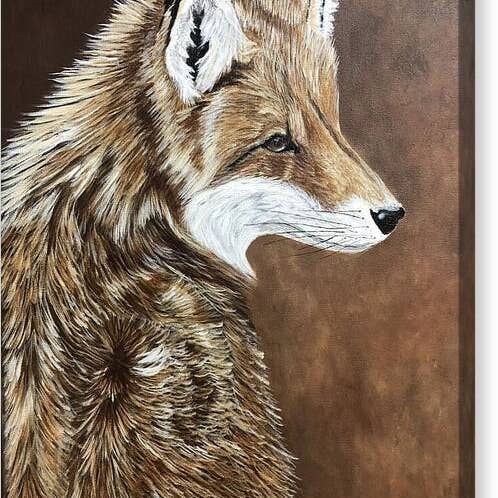 The Red Fox - Canvas Print 16 x 20 inches for wholesale by Leah Smith Art