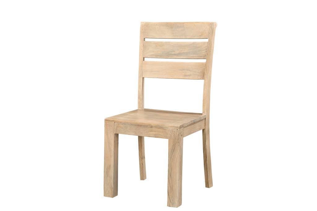 HomeRoots – wholesale Chair – Set of Two Beige Solid Wood Ladder Back Dining Side Chairs3