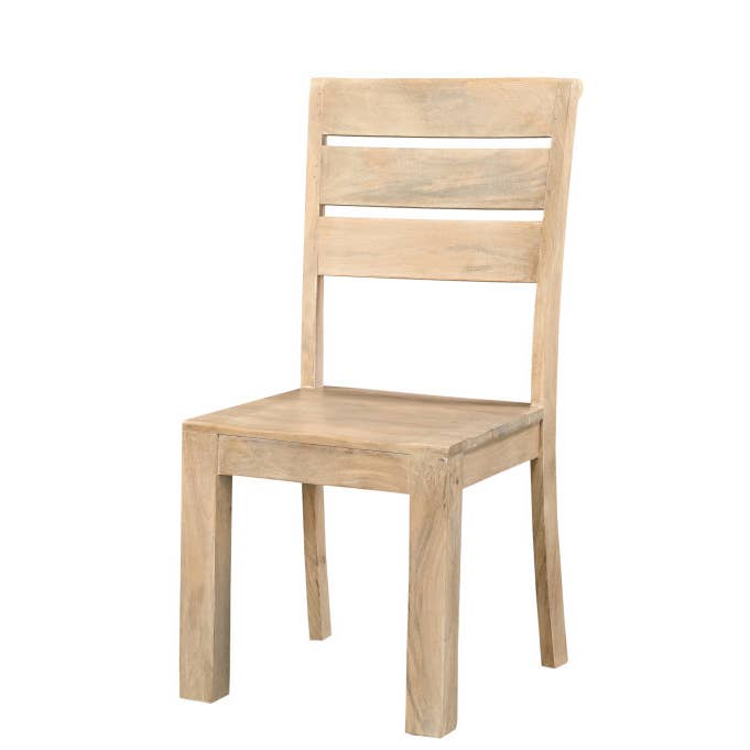 HomeRoots – wholesale Chair – Set of Two Beige Solid Wood Ladder Back Dining Side Chairs3