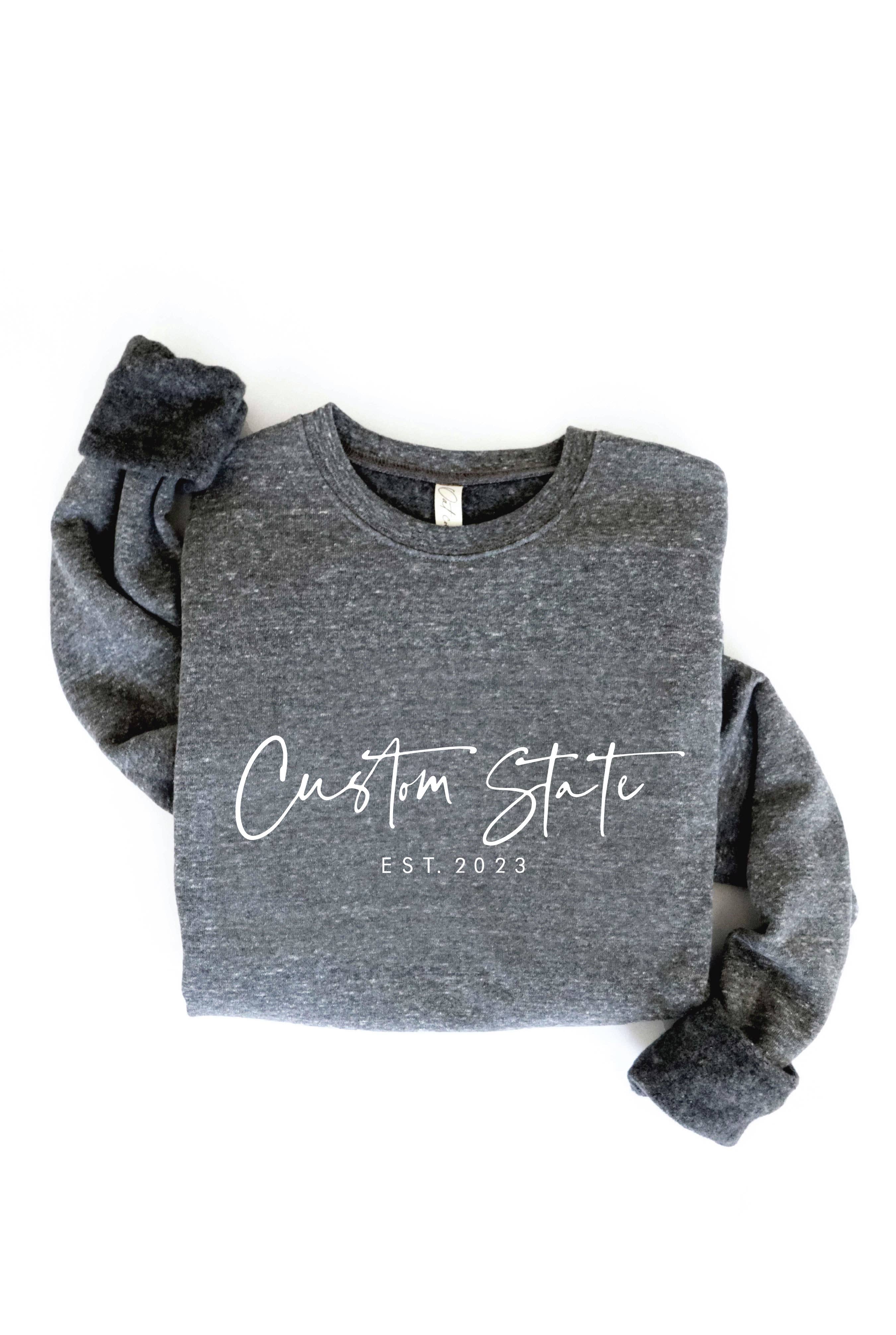 OAT COLLECTIVE - Wholesale Graphic Sweatshirt - Women's - CUSTOM STATE with EST. Graphic Sweatshirt10