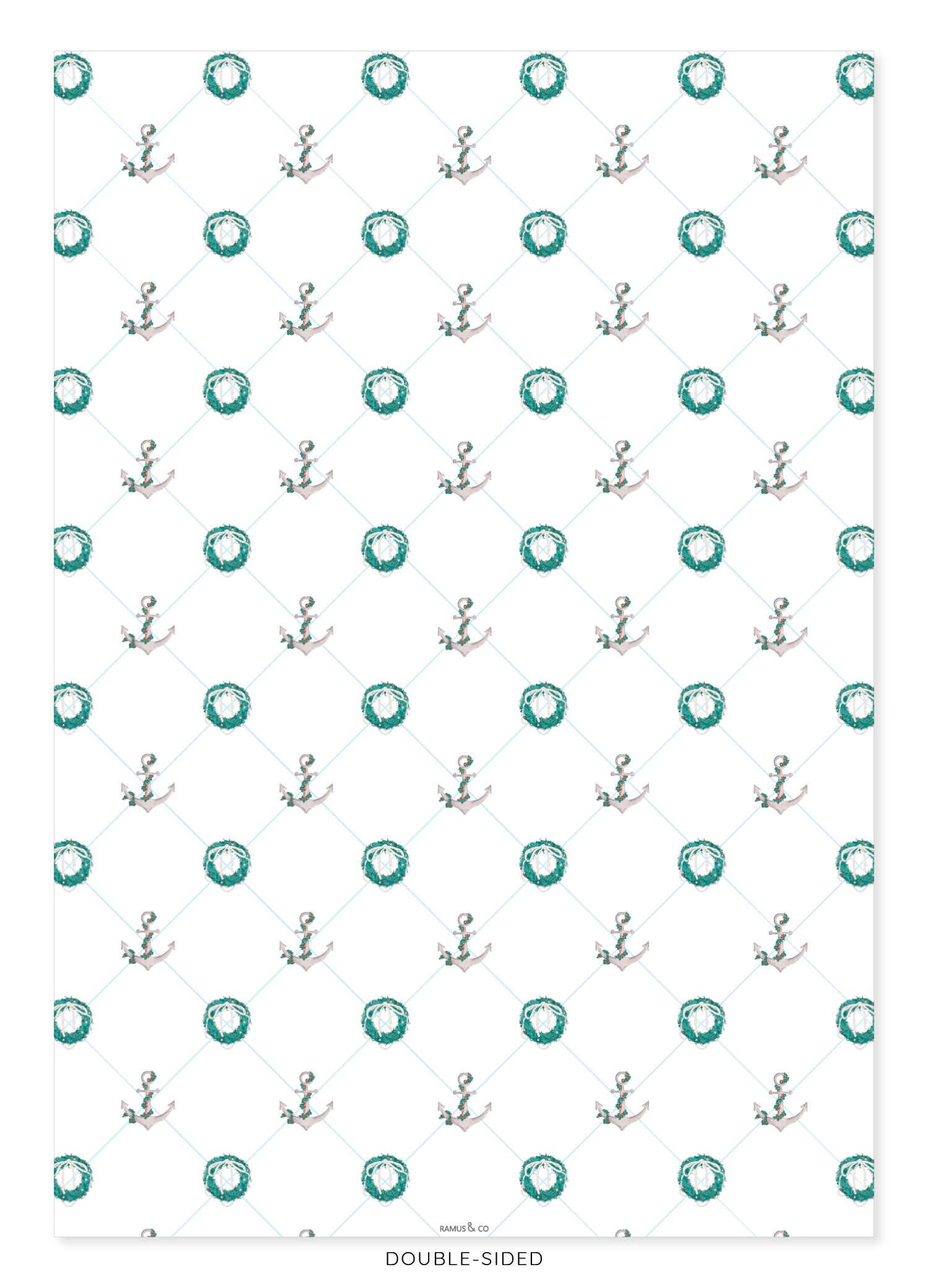 Ramus & Co. - Wholesale Wrapping Paper Roll - Seas N' Wishes Gift Wrap Double-Sided3