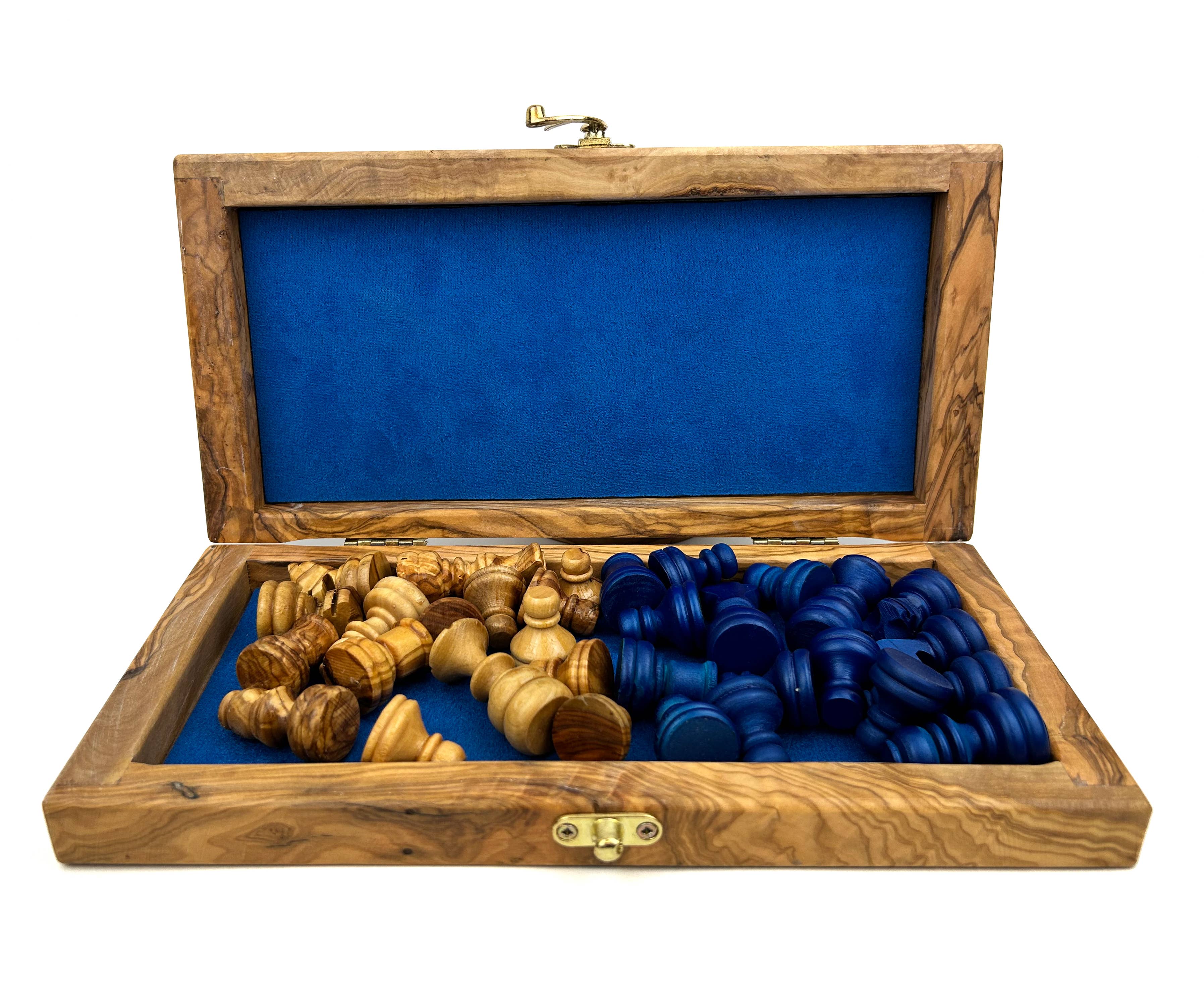 Natural OliveWood - Wholesale Board game - Olive Wood and Resin Folding Chess Set