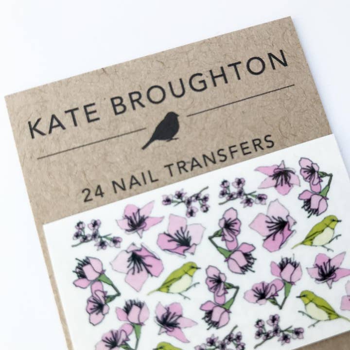 Cherry Blossom Nail Art Transfers for wholesale by Kate Broughton