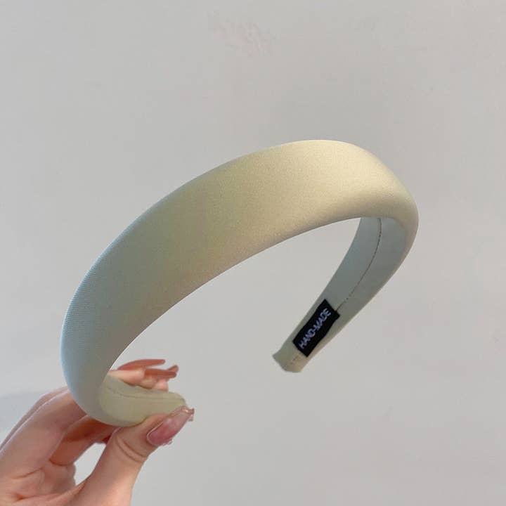 Dipped Shop - Wholesale Fashion Headband - Women's - Solid Color Sponge Padded Satin Headbands DP25B8664