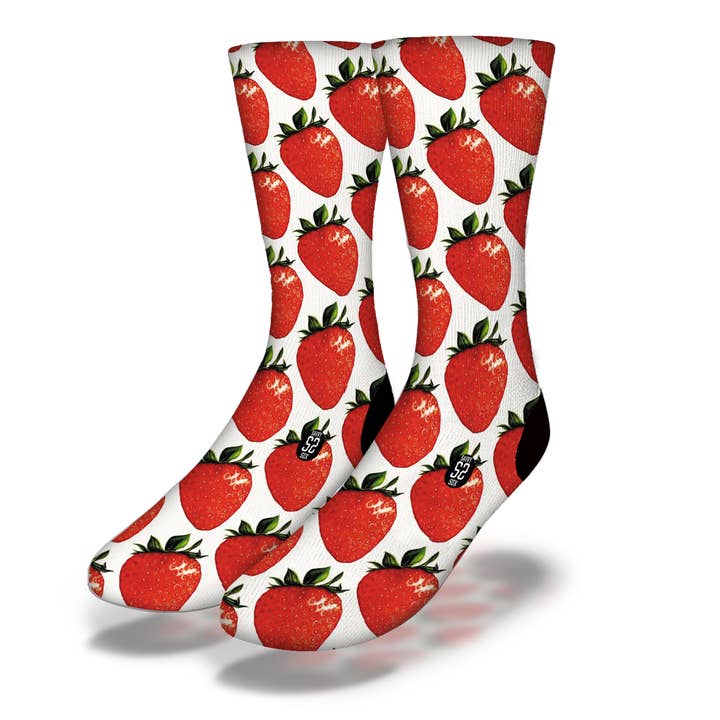 ERDBEER-ÜBERRASCHUNG! Lustige Socken mit Erdbeermuster für den Großhandel von Savvy Sox