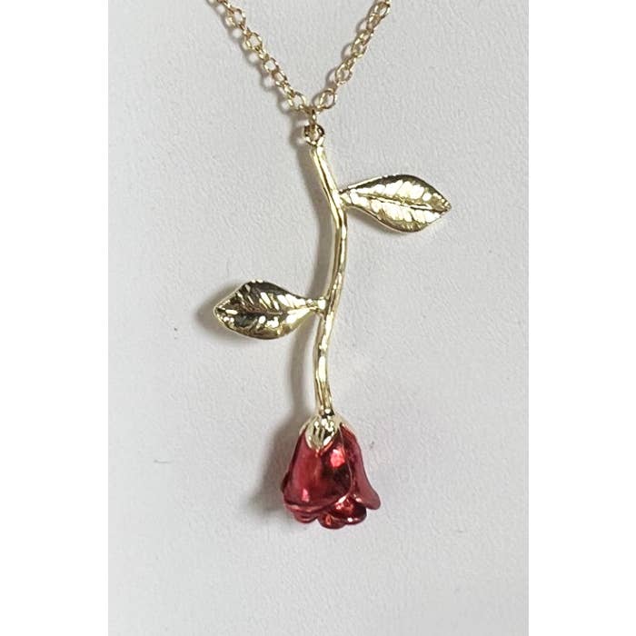 Hanging rose Gold Necklace for wholesale by Peaceful Village Inc.