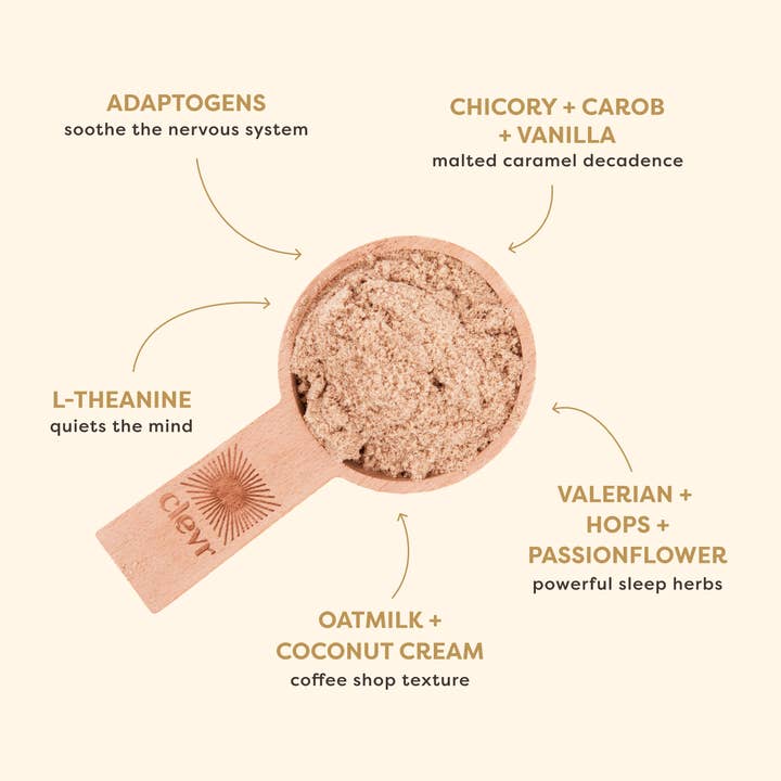 Clevr Blends - Vendita all'ingrosso Bevanda salutare in polvere - Sleeptime SuperLatte (14 o 30 porzioni) | Miscela istantanea di latte al magnesio per il sonno3