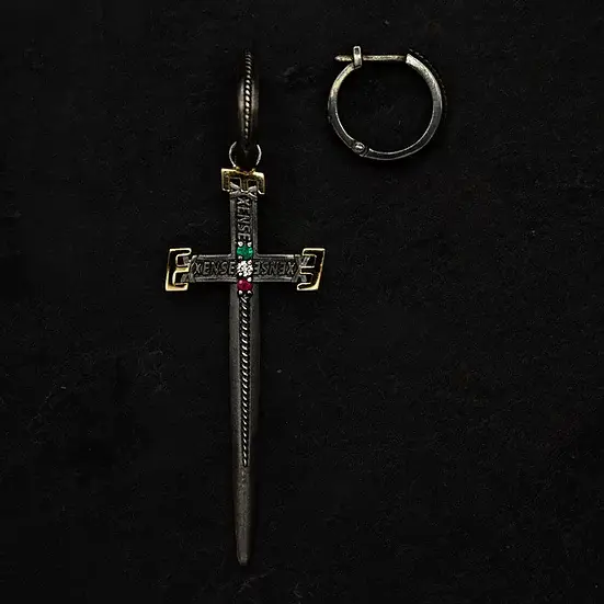 Julia Costantino - Wholesale Huggie Earrings - Great Ares-Silver and 9kt Gold Earring1