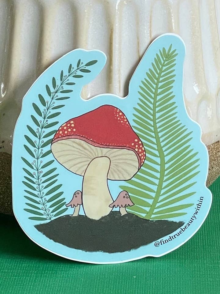 Mushroom Garden Vinyl Sticker for wholesale by Find True Beauty Within