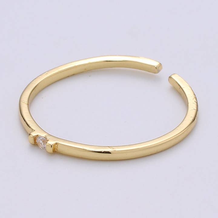 Dainty Minimalist CZ Ring, Promise Ring R134 for wholesale by Aim Eternal