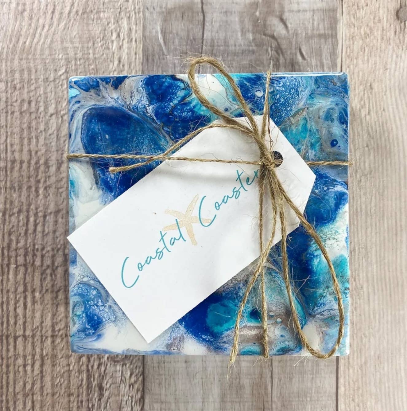 Coastal Coasters - Wholesale Coasters - Seaside Vibes | Handmade Drink Coaster Set