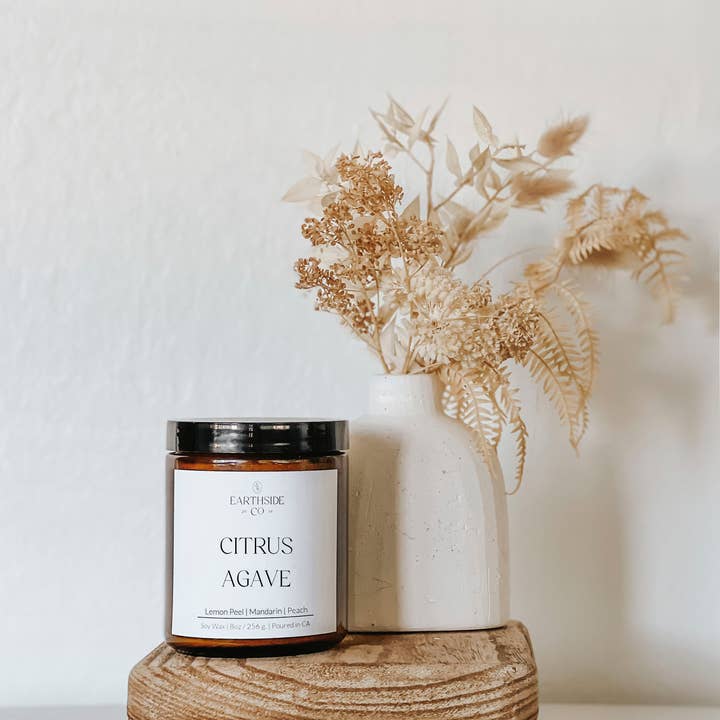 the earthside co - Wholesale Jar/Filled Candle - Citrus Agave