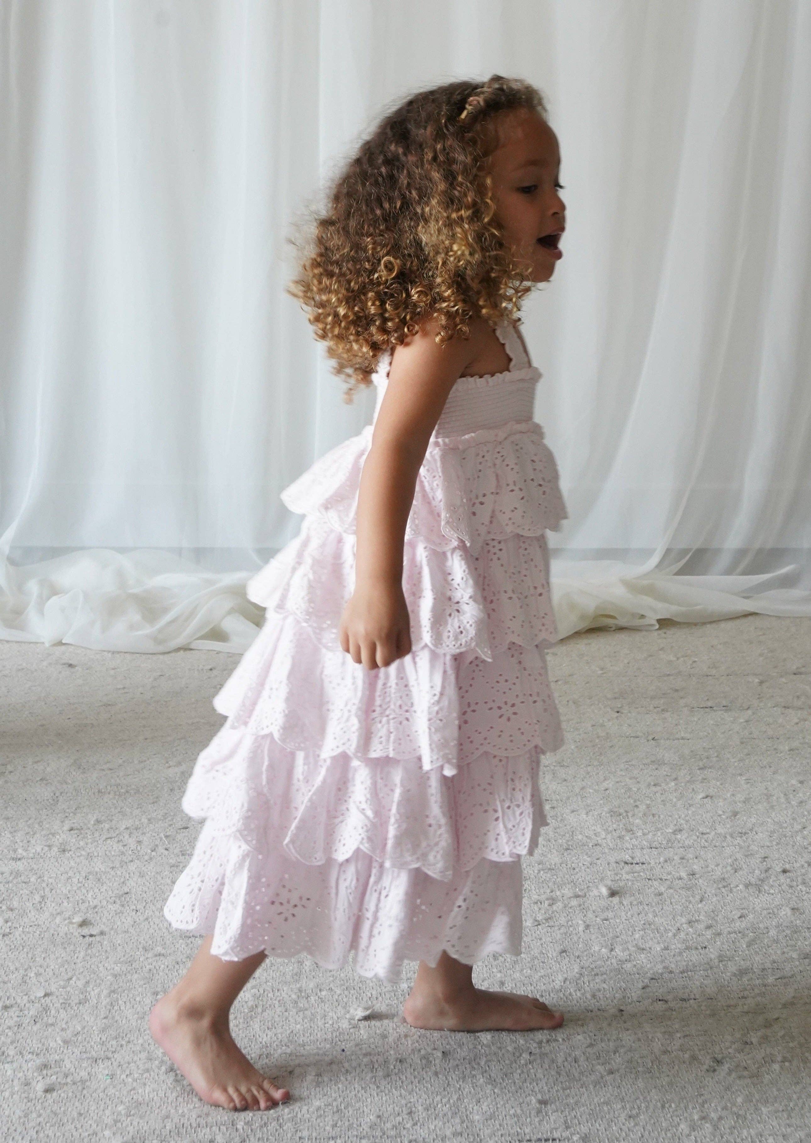 Lepela - Wholesale Dress - Kids - Amélie | Muslin Cotton Anglaise Dress | Seashell9