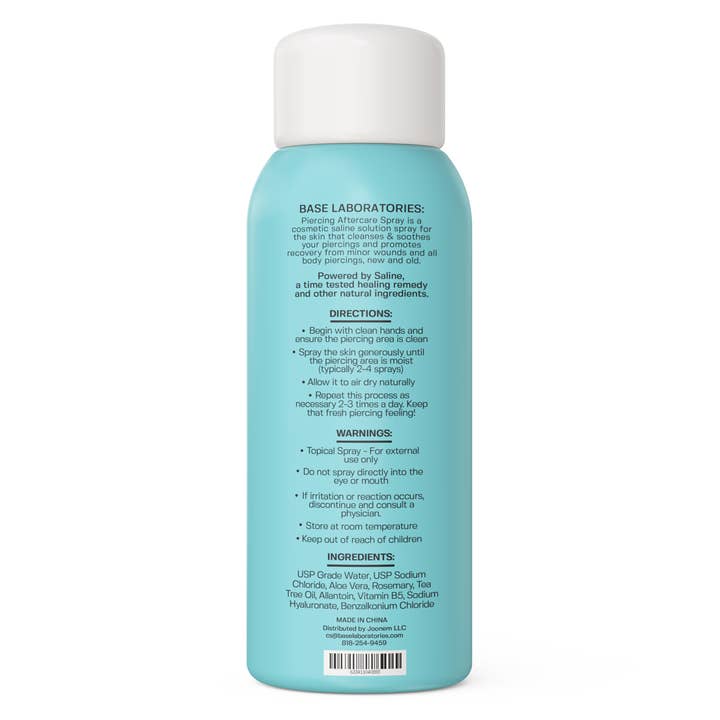 Base Laboratories - Wholesale Pain Relief Spray/Cream - Piercing Aftercare Spray - Saline Solution Mist for Healing