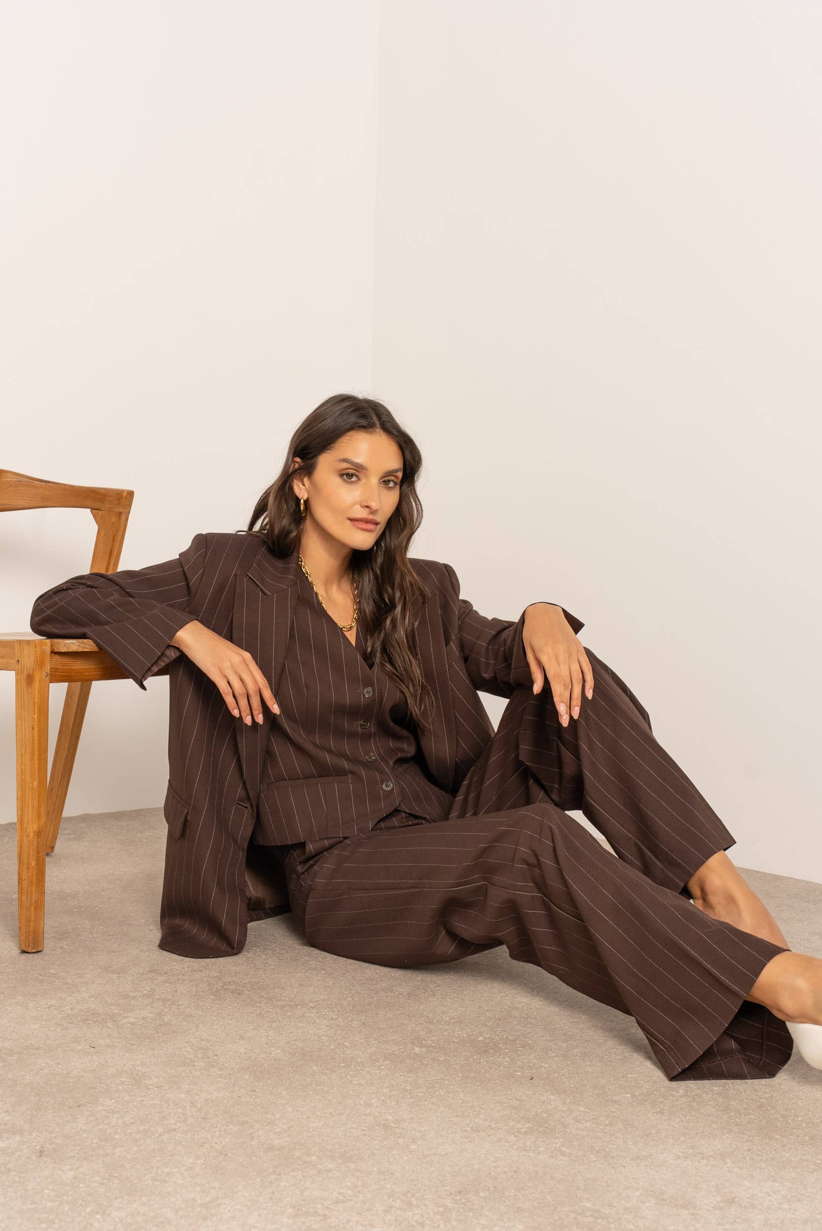 Attentif Paris - Wholesale Blazer - Women's - Oversized pinstripe blazer27