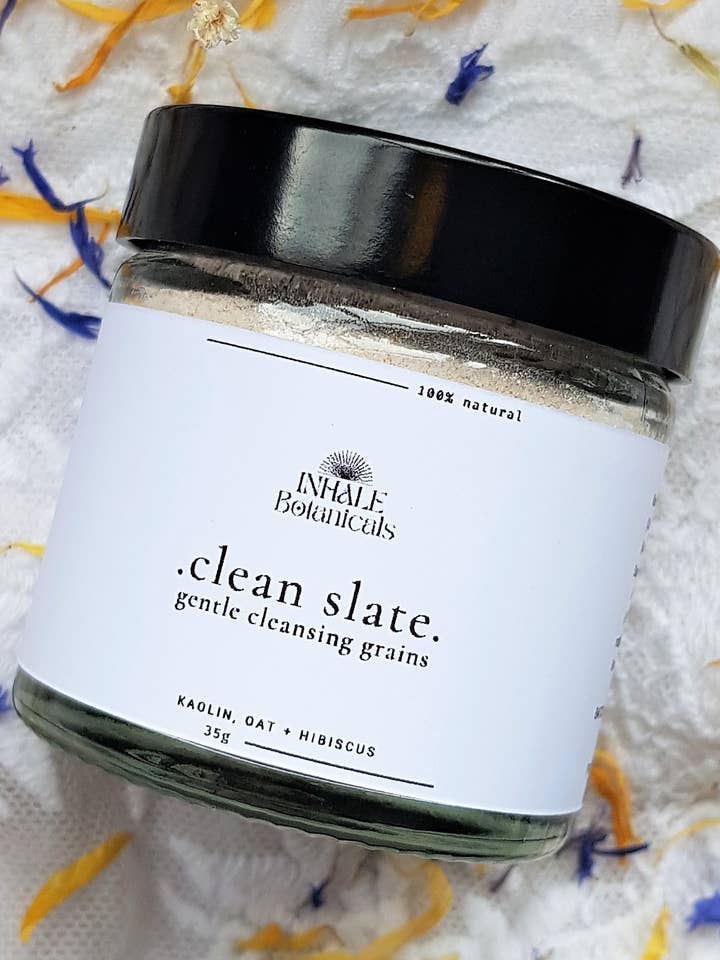 Clean Slate Gentle Cleansing Grains 35g Jar for wholesale by Inhale Botanicals