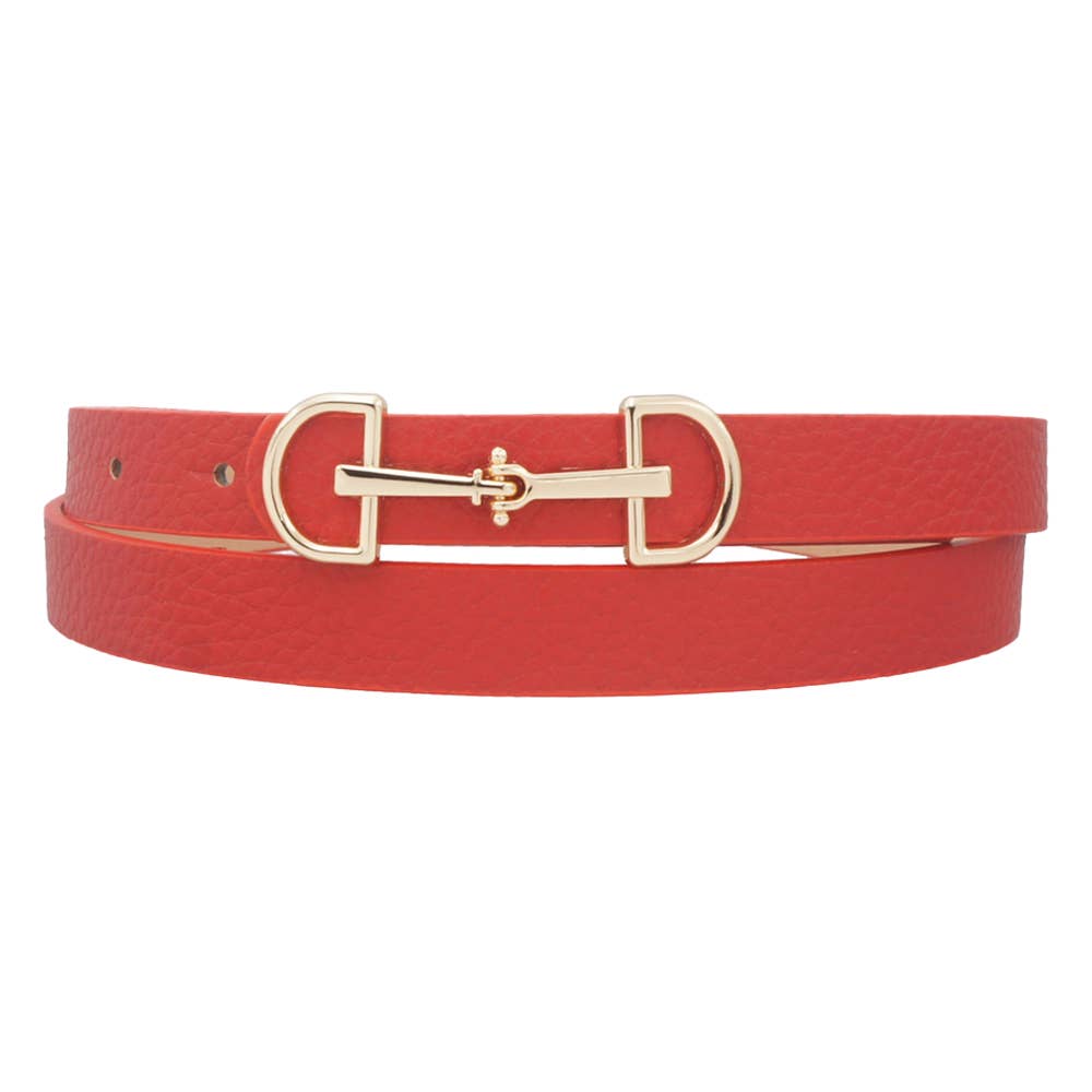 JOIA ACCESSORIES – wholesale Belt – Women's – LUX D RING HORSE BIT BUCKLE SKINNY BELT, IW 2000610