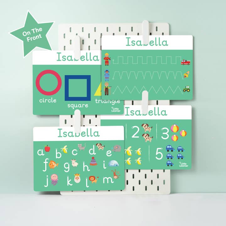 Alfombrillas de Aprendizaje Personalizadas para Niños Pequeños – 4 Alfombrillas Limpiables ABC, Números y Preescritura para venta al por mayor de My Little Learner