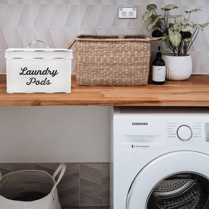 Kurated Korner – Organizador/armazenamento de cozinha por atacado – AuldHome Design Suporte para Cápsulas de Lavandaria em Esmalte11