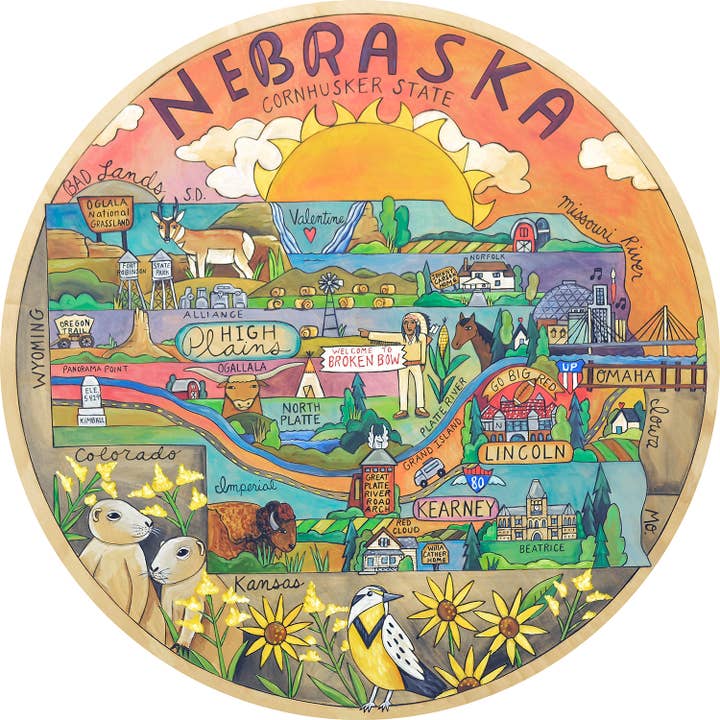 "Prairiedise" | Nebraska Lazy Susan for wholesale by Sticks