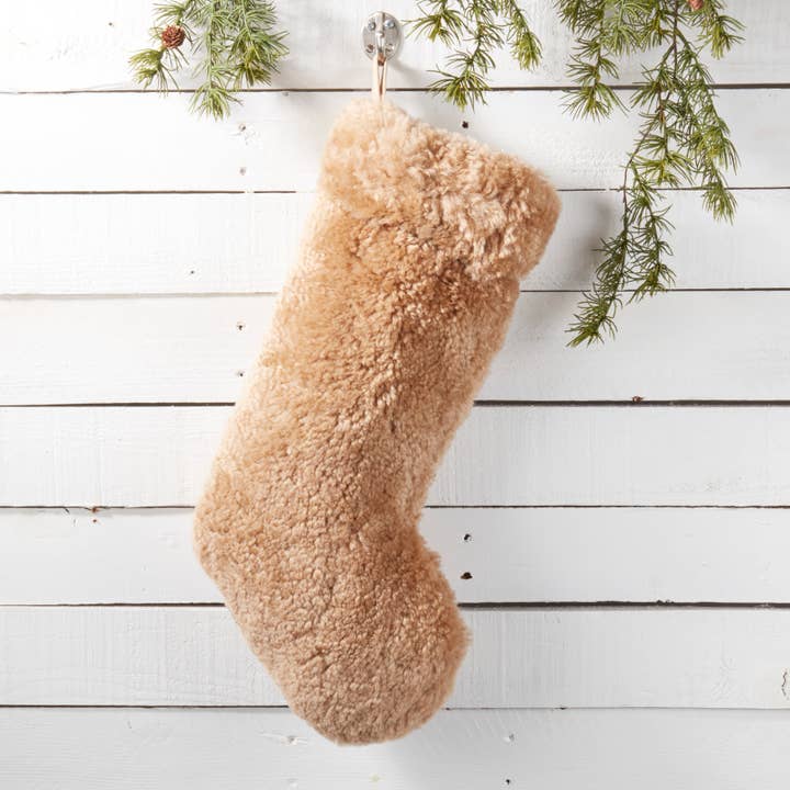Saro Lifestyle - Wholesale Holiday Stocking - Cozy Delight Lamb Fur Stocking8