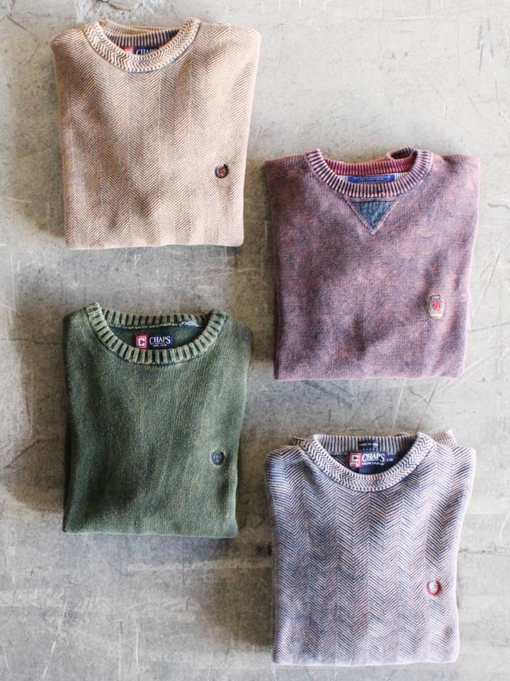 American Recycled Clothing - Wholesale Knitted jumper – unisex - Acid Wash Oversized Knit Sweater Bundle1