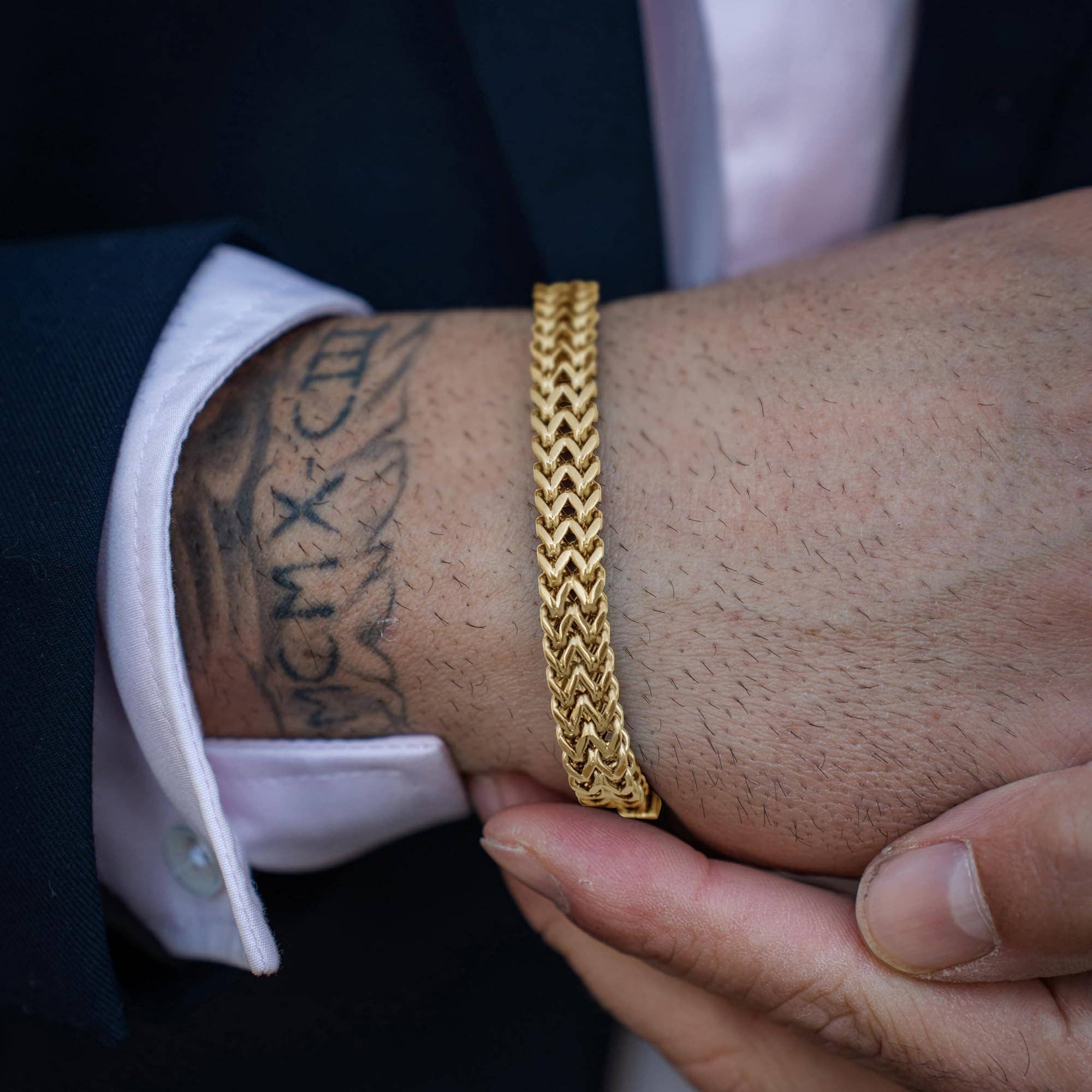 SERASAR - Vente Bracelets maillon et chaîne - Bracelet en acier inoxydable tressé « Franco »13