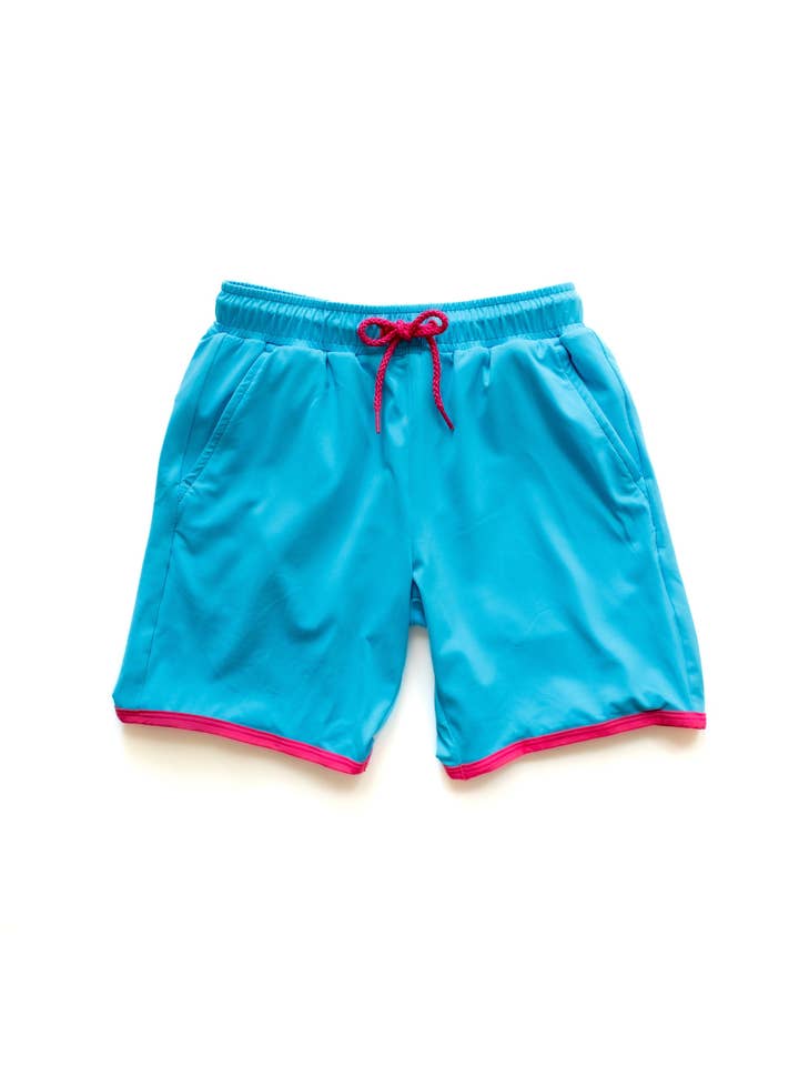 Navalora – wholesale Badshorts – Barn – Pojkens Miami Vibes Rosa och Blå Badbyxor