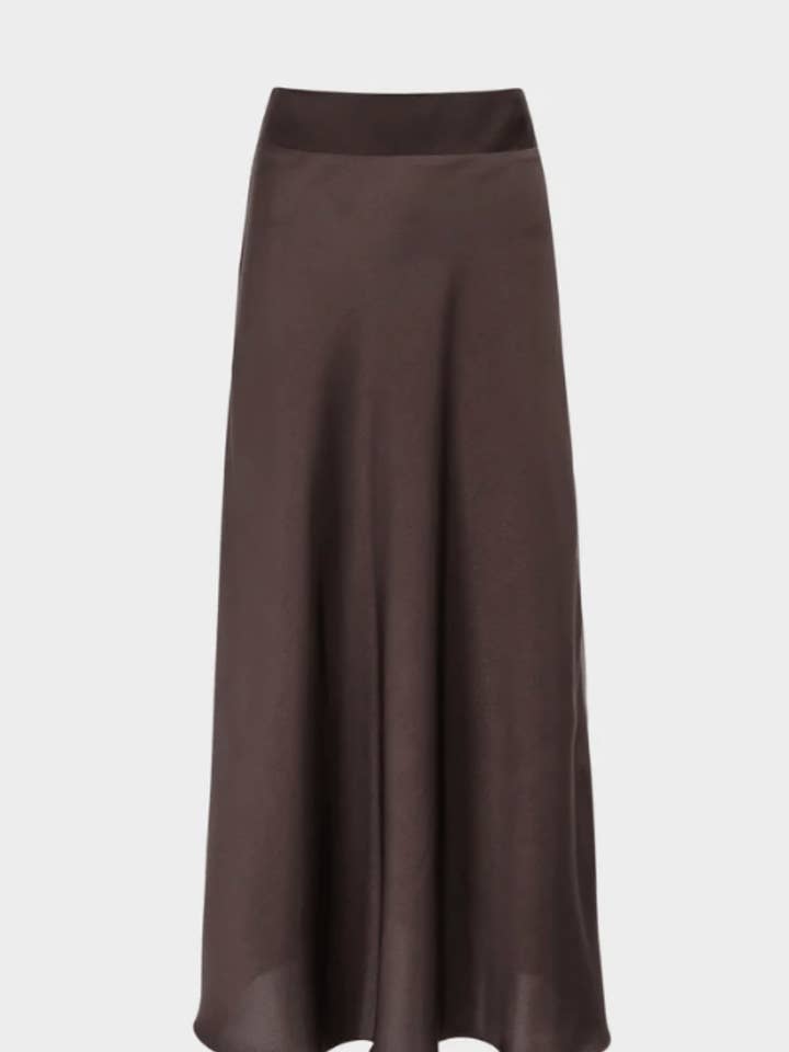 Elegante Chocolade Lange Rok voor wholesale door Vannina Vesperini