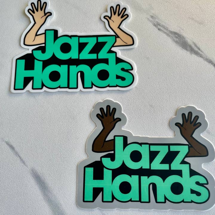 Jazz Hands Dance Sticker, 3” x 2.4” (multiple options) for wholesale by Denali & Co.
