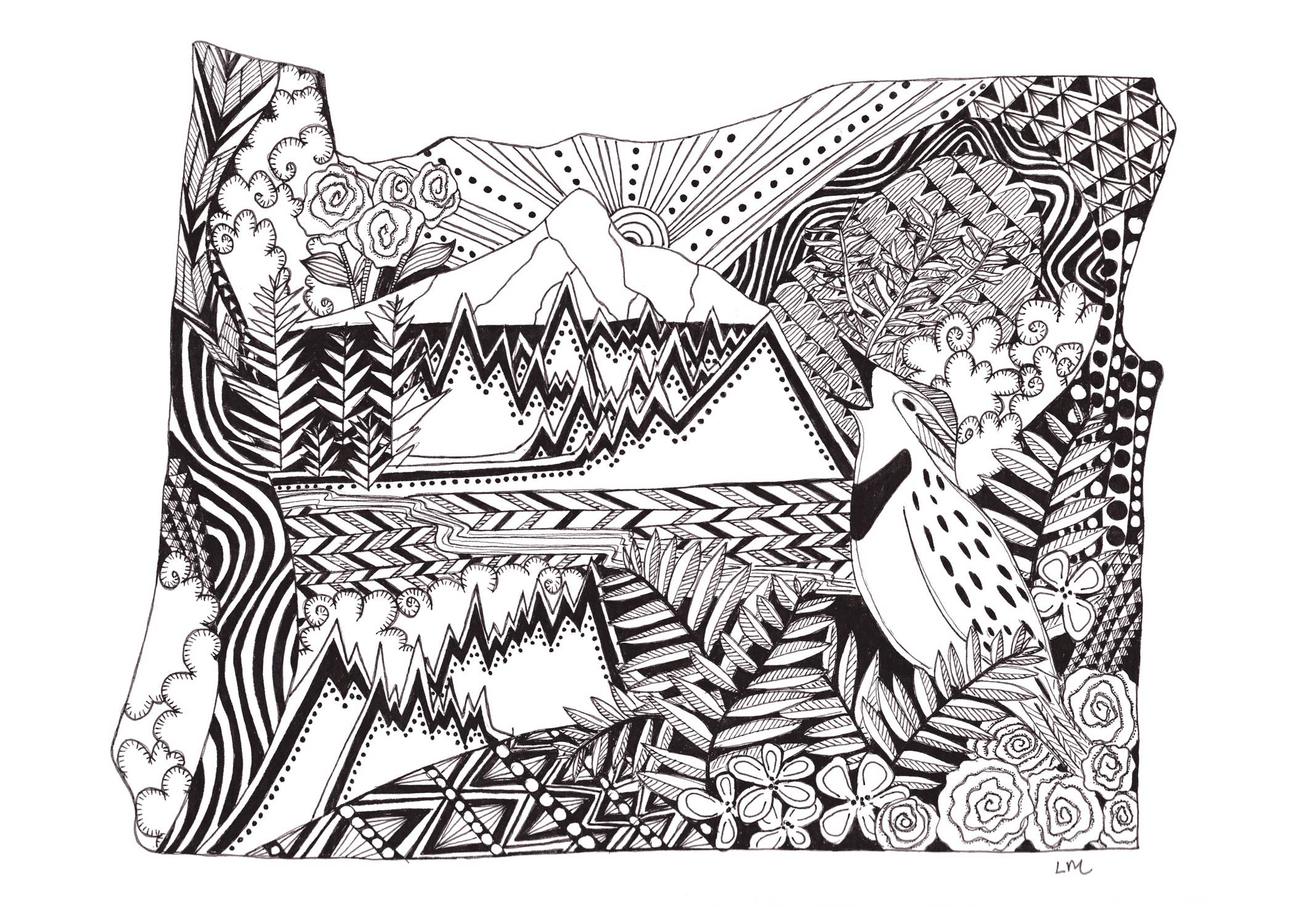 Laura K Maxwell - Wholesale Art Print - Oregon Art print / Oregon Art / Pacific Northwest Wall Art /2