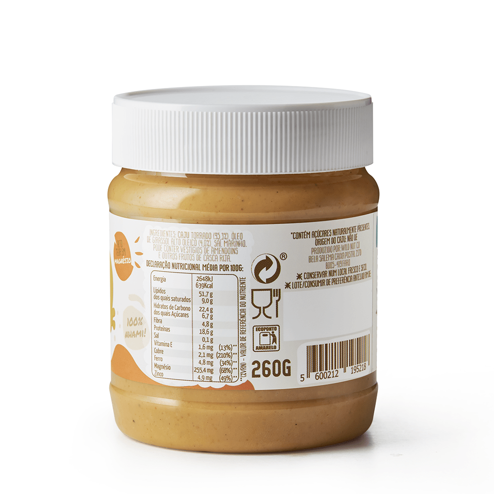 I'M NAT – Engroshandel Nøddesmør – Cremet cashewsmør 260 g1