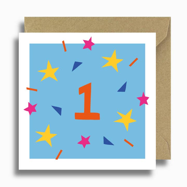 Carte de 1er anniversaire pour la vente par Lizzie Chancellor