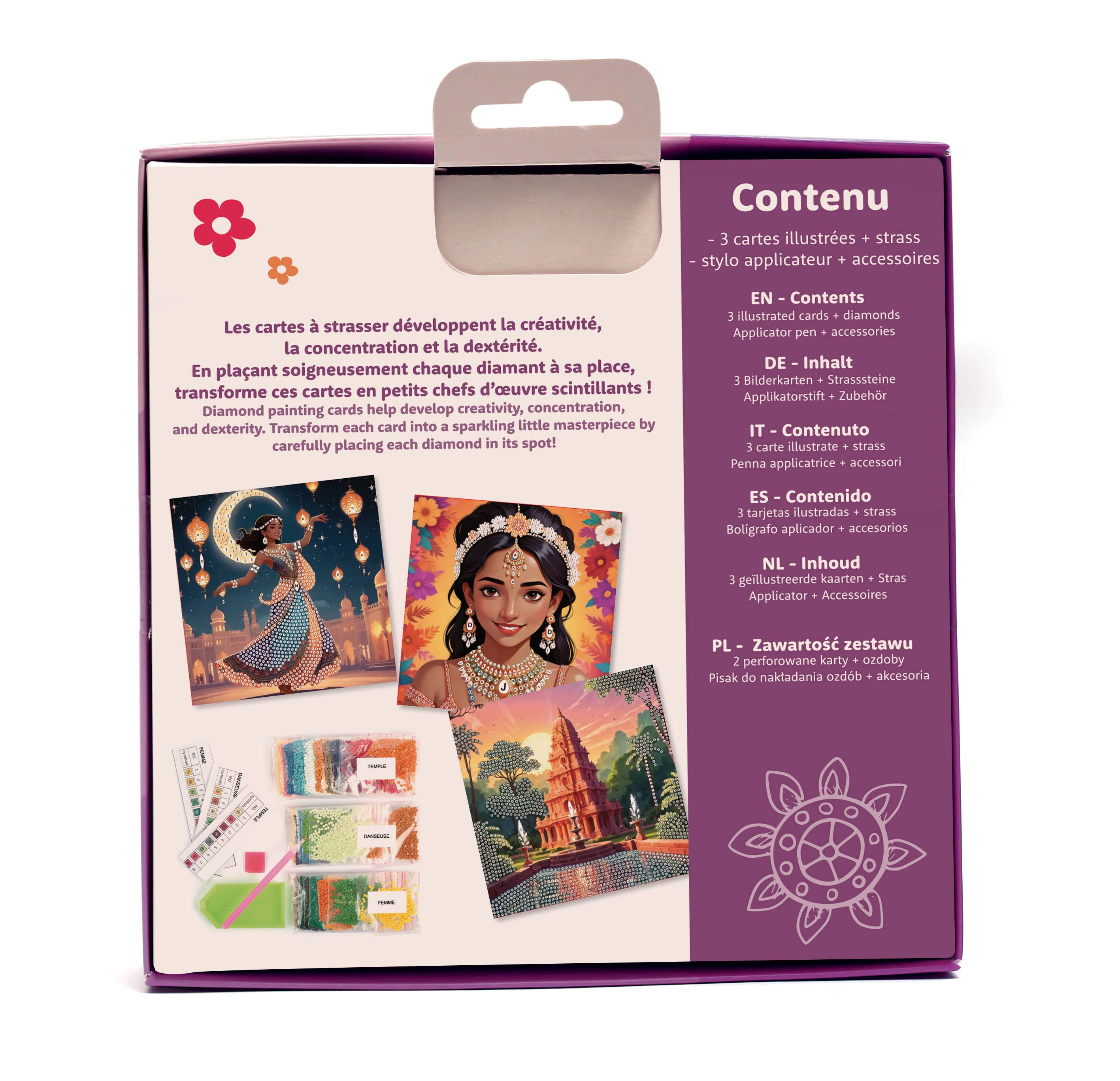 Graine Créative - Wholesale DIY Craft Kit - Kids - CARD TO BE EMBELLISHED DREAM OF THE ORIENT11