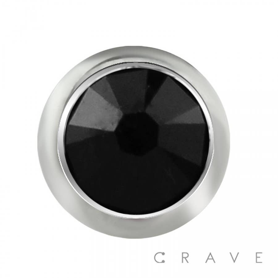 SS GREEN GA mm mm DERMAL ANCHOR HEAD WITH 5MM ROUND COLOR GEM for wholesale on Faire7